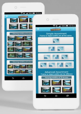hanging pictures with an iPhone and Android mobile App Hang Pictures Perfectly!