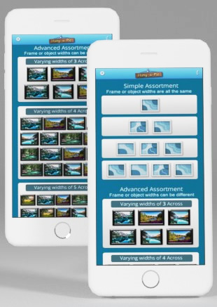 Hanging pictures app for iPhone and Android
