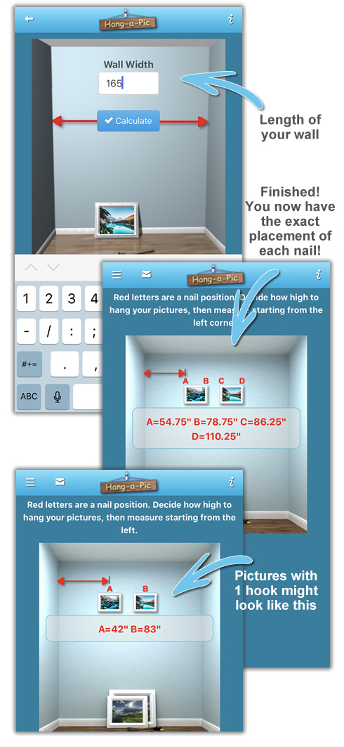 hnag-pictures-on-wall-s3 Pictures App - Hang Several Photos Perfectly wiht Hang-a-Pic!